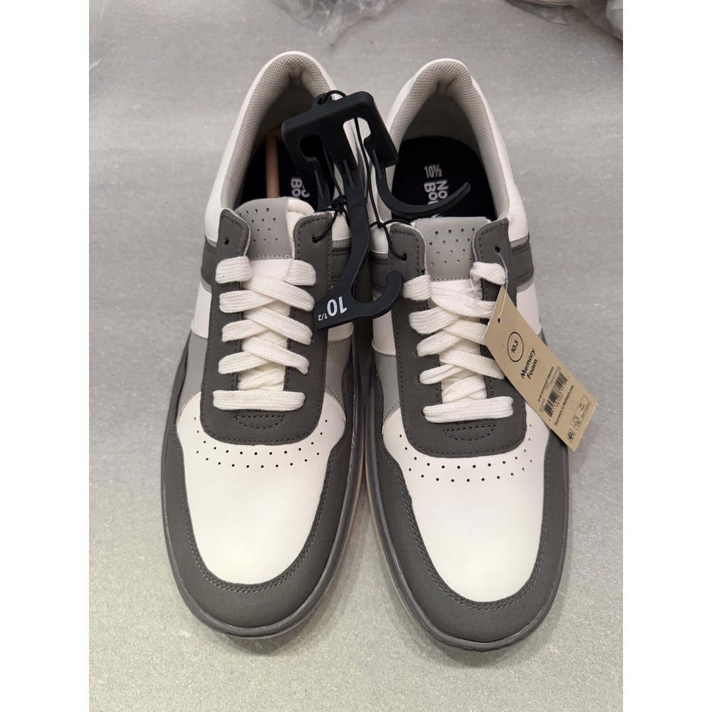 No Boundaries Maddox Sneaker 10.5 Grey White Colorblock Memory Foam NWT